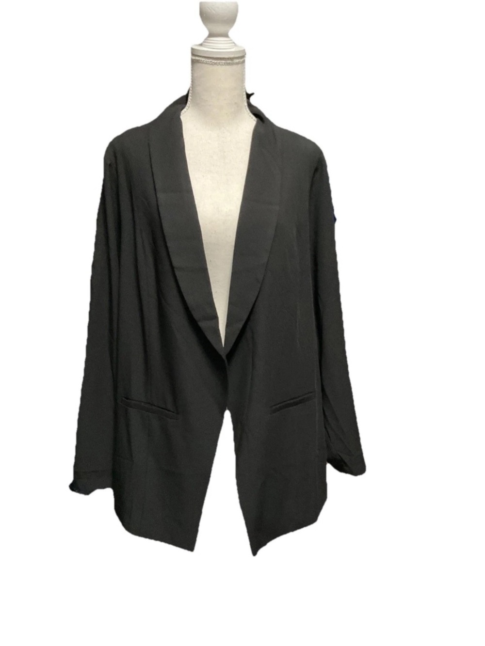 torrid Black Open-Front Draped Blazer Size 2